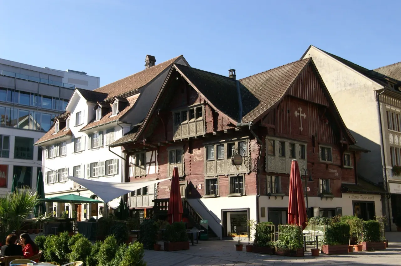 Marktplatz & the Red House (Rotes Haus) — Dornbirn