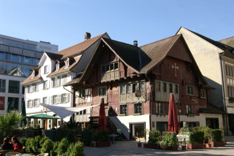 Marktplatz & the Red House (Rotes Haus) — Dornbirn