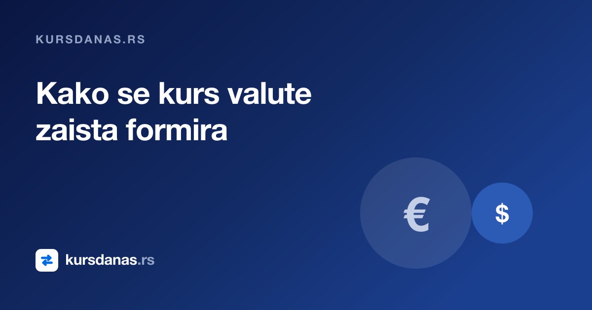 Kako se kurs valute zaista formira