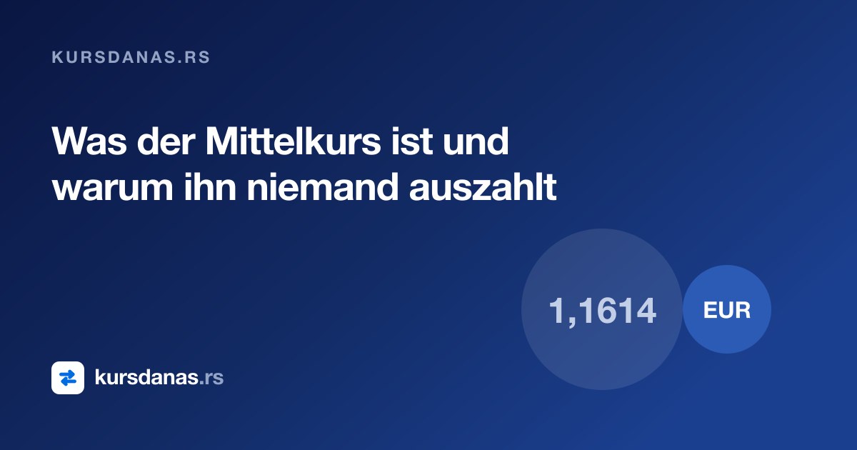 Was der Mittelkurs ist und warum ihn niemand auszahlt