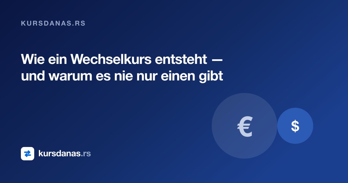 Wie ein Wechselkurs entsteht — und warum es nie nur einen gibt