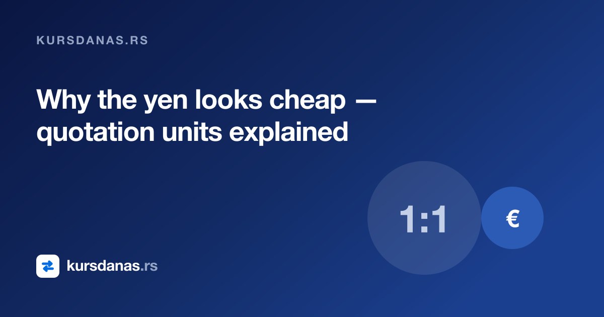 Why the yen looks cheap — quotation units explained