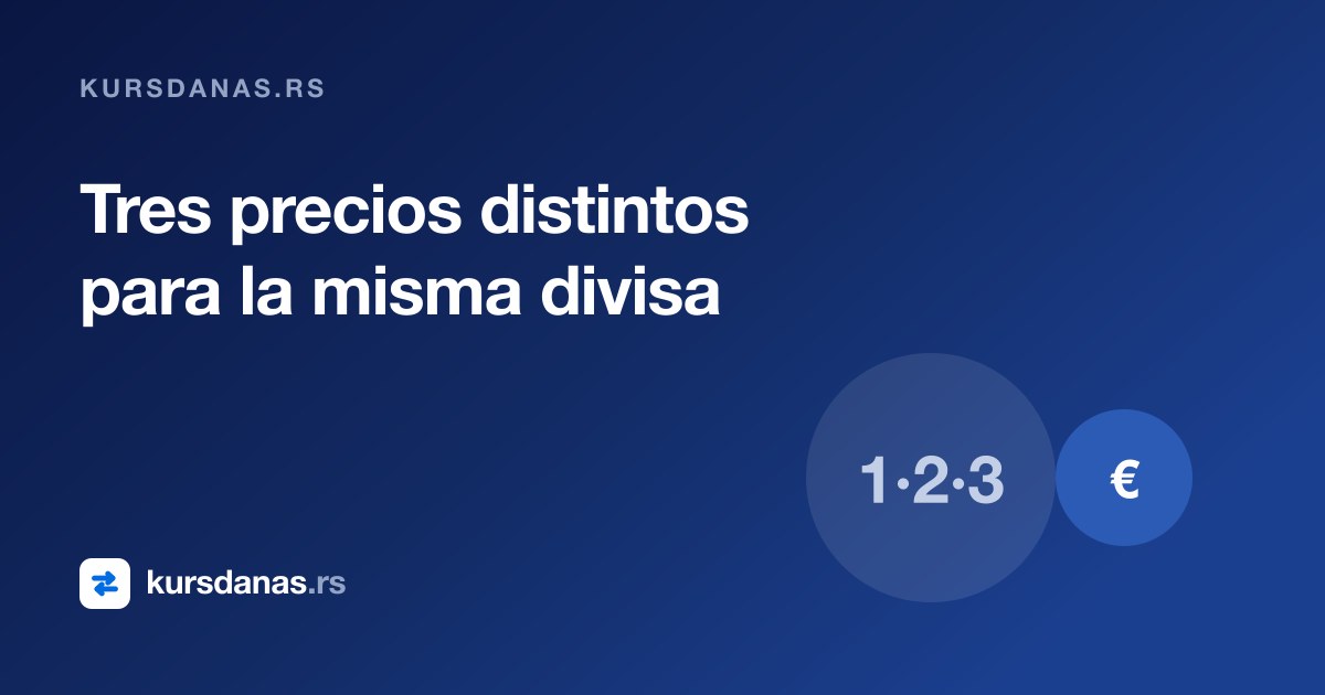 Tres precios distintos para la misma divisa