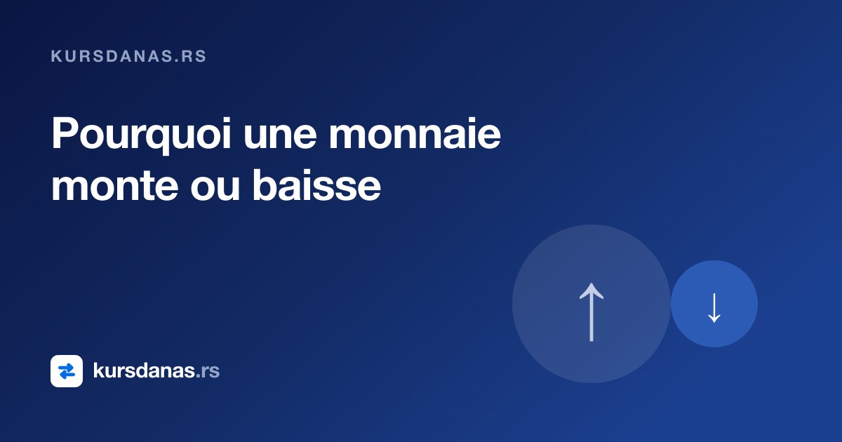Pourquoi une monnaie monte ou baisse