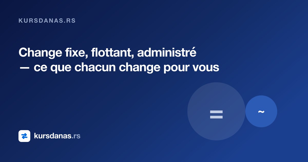 Change fixe, flottant, administré — ce que chacun change pour vous