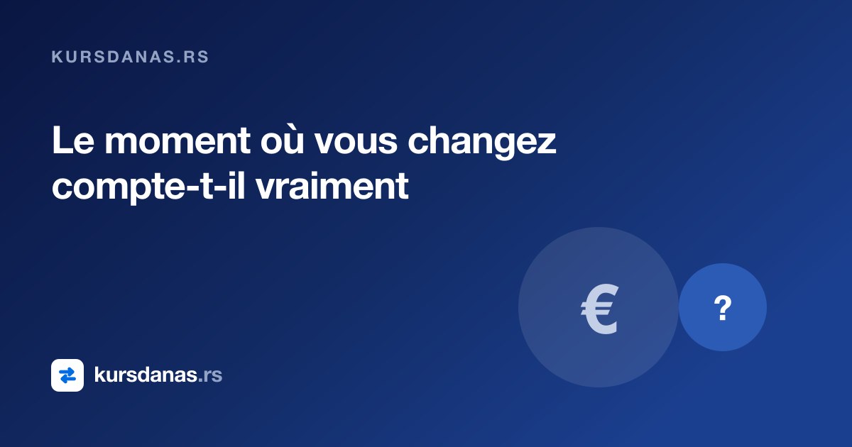 Le moment où vous changez compte-t-il vraiment
