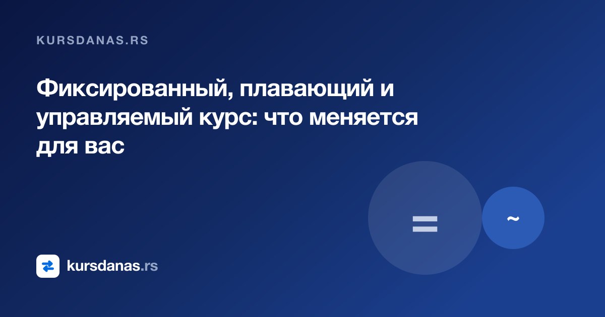 Фиксированный, плавающий и управляемый курс: что меняется для вас